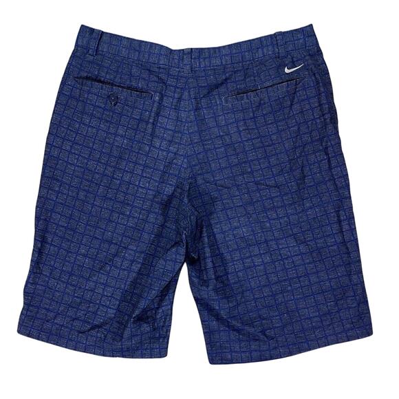 Nike Men’s Dri-Fit Golf Shorts Blue Check Tour Performance Size 32 EUC - Picture 2 of 8